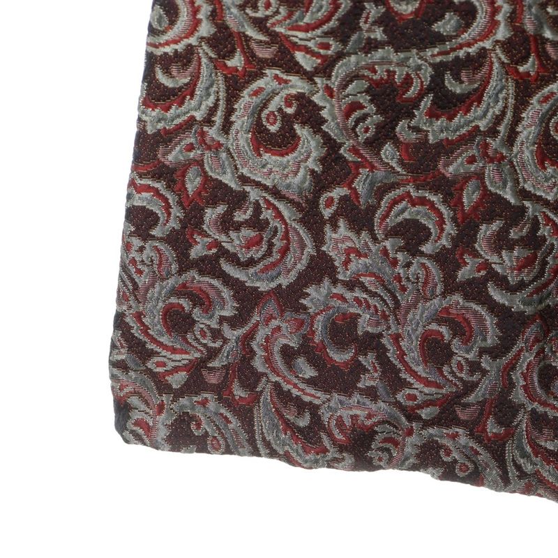 Christian Dior Paisley Allover Wool Silk Jacquard Collarless Short Sleeves