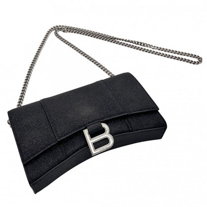 Balenciaga Chain Wallet Women's Hourglass Chain Mini Wallet Lame Shoulder Bag