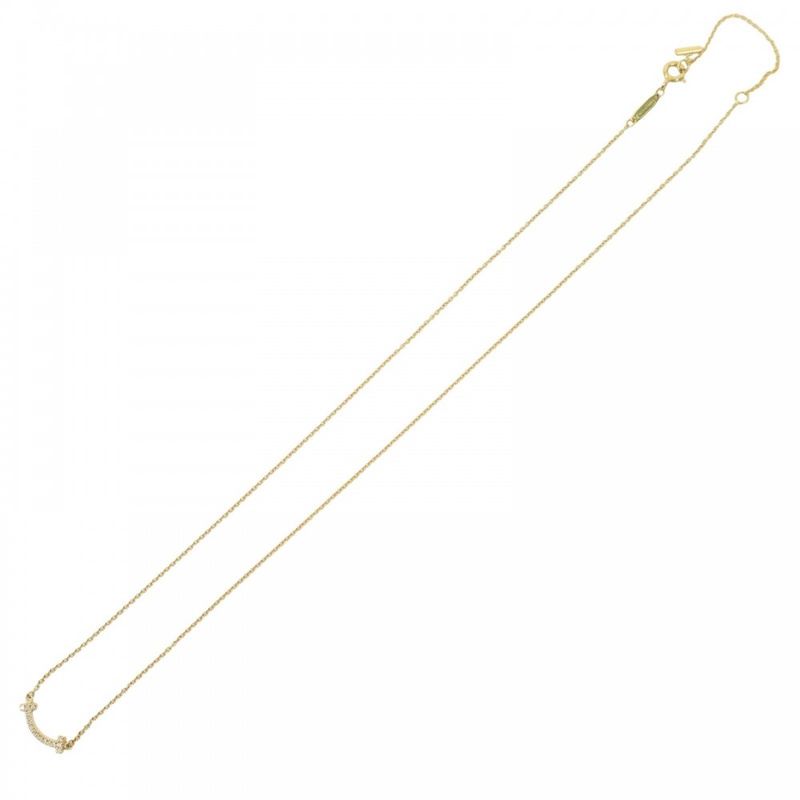 Tiffany & Co Necklace Ladies T-smile Mini Jewelry Accessories With Adjuster 18k