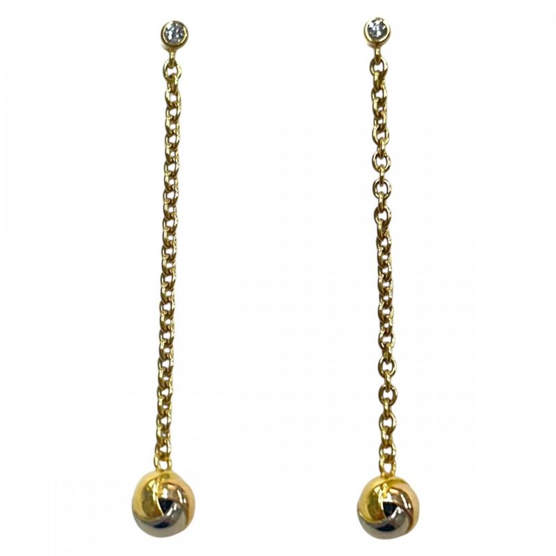 Cartier Earrings Ladies Baby Trinity 3 Color Jewelry Accessories Swing 750