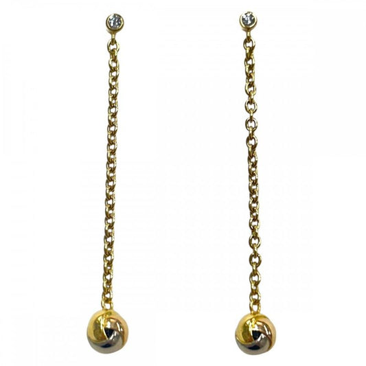 Cartier Earrings Ladies Baby Trinity 3 Color Jewelry Accessories Swing 750