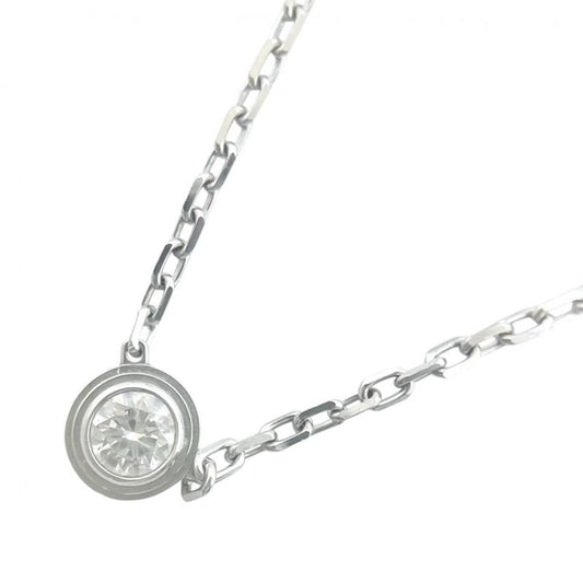 Cartier Necklace Women's Damour Small Model With Single Diamond Adjuster SM 18k