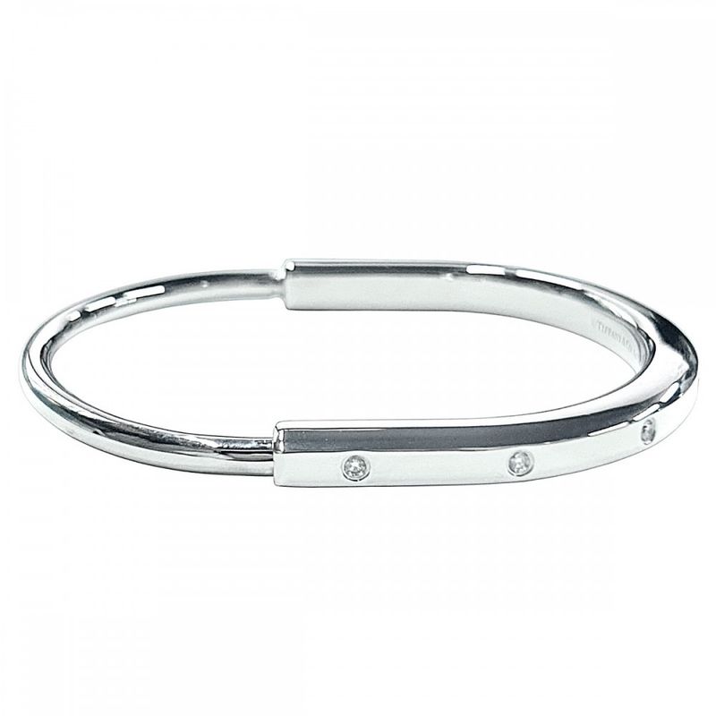 Tiffany & Co Bangle Unisex Rock Bracelet Jewelry Men Women 750 18WG Accessories