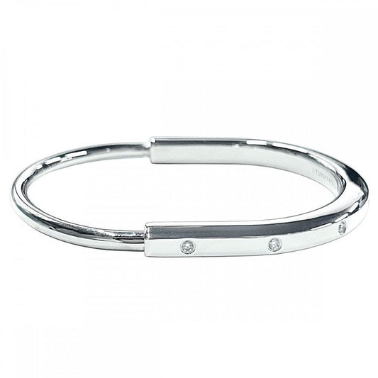 Tiffany & Co Bangle Unisex Rock Bracelet Jewelry Men Women 750 18WG Accessories