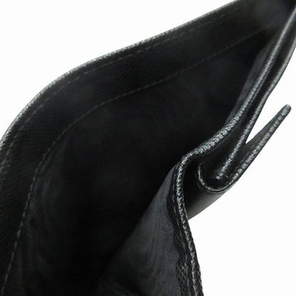 Prada Wallet Fold Saffiano Leather Triangle Logo Triangle Logo Plate Bifold