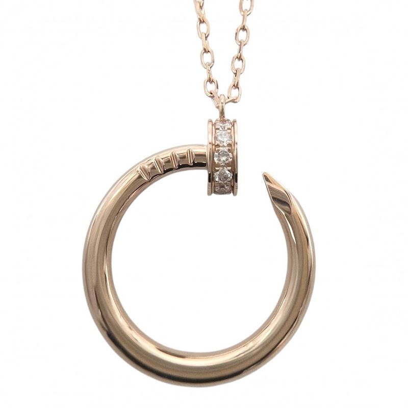 Cartier Necklace Ladies Juste Un Clou Pendant Jewelry With Adjuster Nail 18k PG