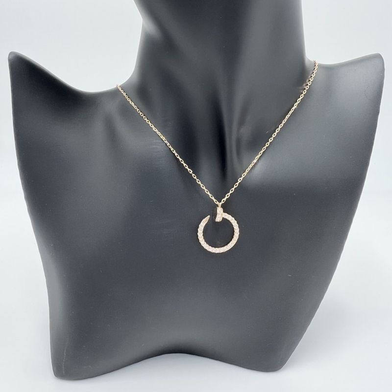 Cartier Necklace Ladies Juste Un Clou Pendant Jewelry With Adjuster Nail 18k PG