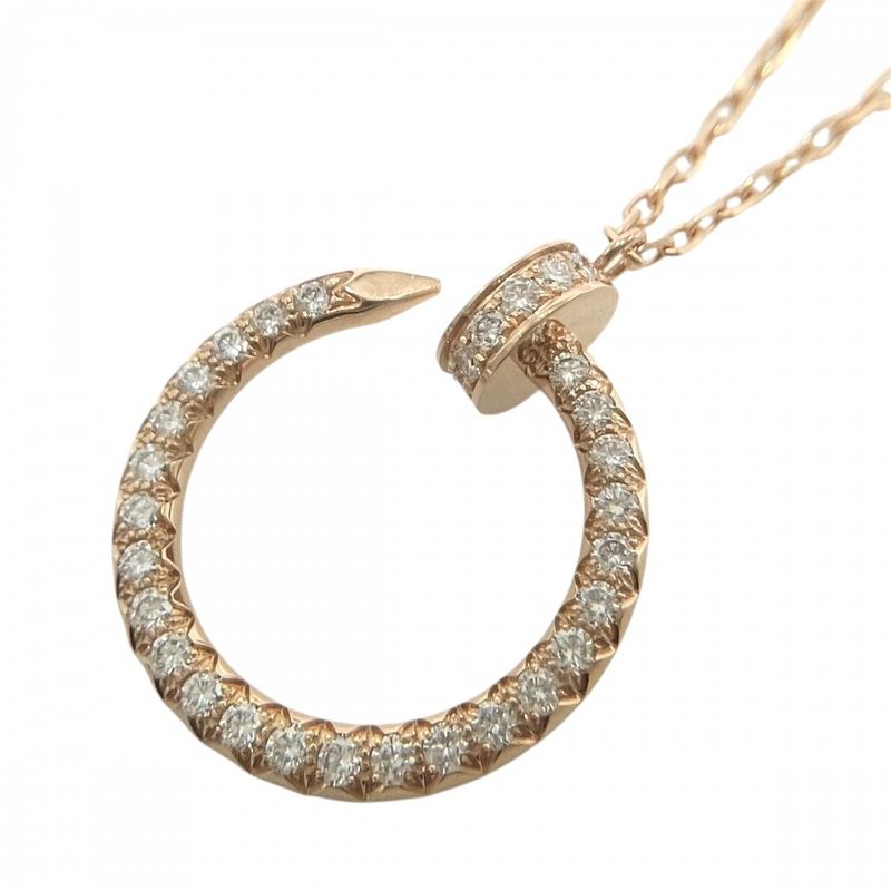 Cartier Necklace Ladies Juste Un Clou Pendant Jewelry With Adjuster Nail 18k PG