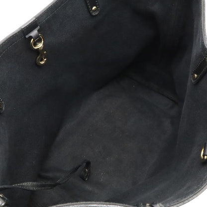 Gucci GG Canvas Tote Bag Shoulder Bag Semi Shoulder Leather Black Gold Hardware