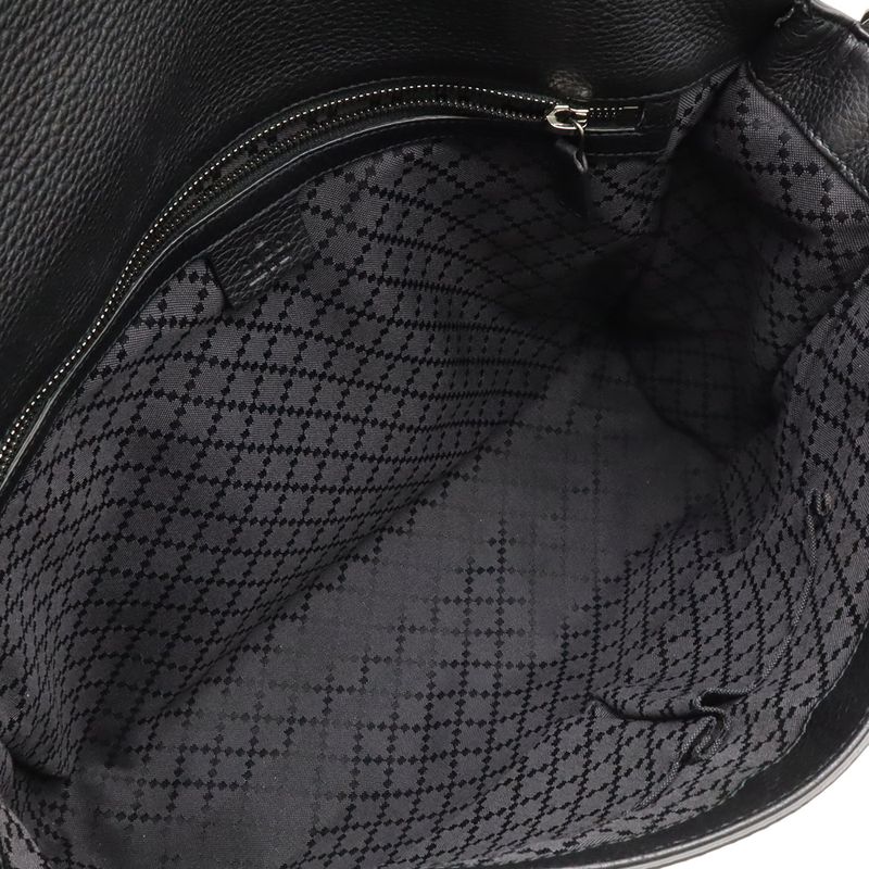 Gucci Messenger Bag Shoulder Bag Crossbody Leather Black 387091