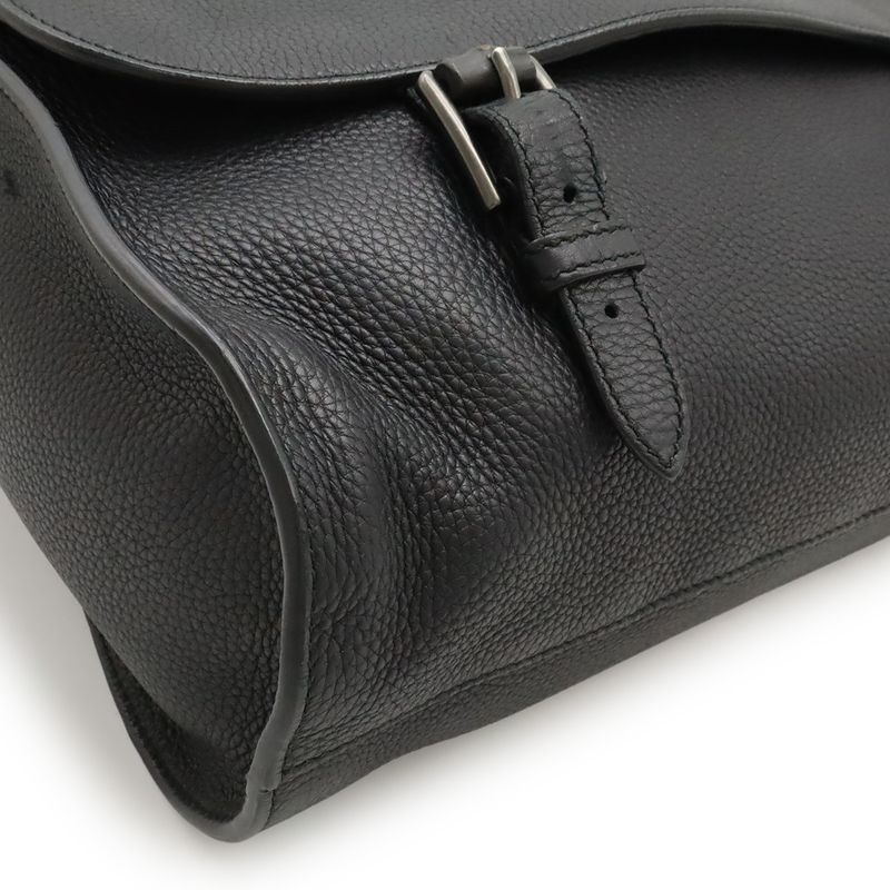 Gucci Messenger Bag Shoulder Bag Crossbody Leather Black 387091