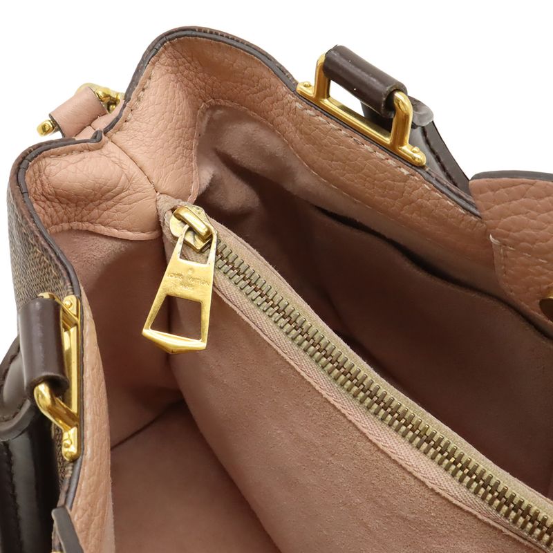 Louis Vuitton Damier Brittany Handbag 2WAY Tote Shoulder Bag PVC Leather