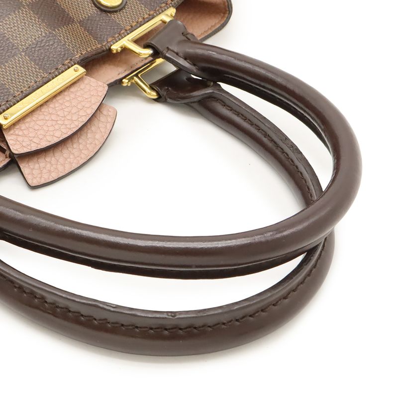 Louis Vuitton Damier Brittany Handbag 2WAY Tote Shoulder Bag PVC Leather