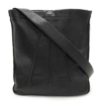 Hermes Tudu Shoulder Bag Pochette Crossbody Leather Black