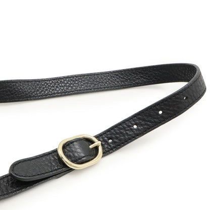 Gucci Bamboo Small Shopper Handbag 2WAY Shoulder Bag Crossbody Leather Black