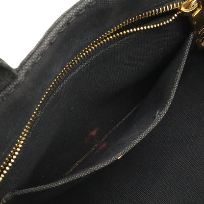 Prada Canapa Tote Handbag Canvas NERO Black Gold Hardware Missing Shoulder