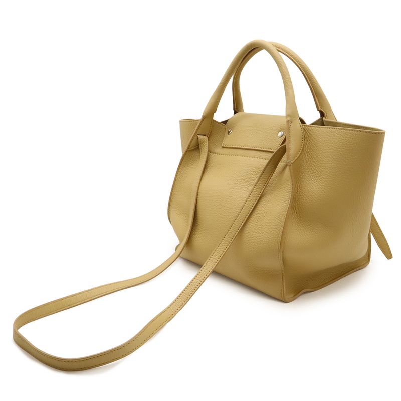 Celine Big Bag Small Handbag 2WAY Shoulder Bag Crossbody Leather Cream Beige