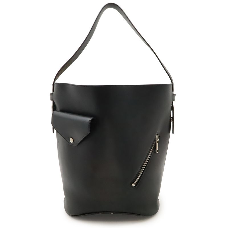 Celine Bucket Biker Shoulder Bag One Shoulder Semi Shoulder Leather Black