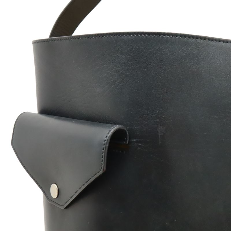 Celine Bucket Biker Shoulder Bag One Shoulder Semi Shoulder Leather Black