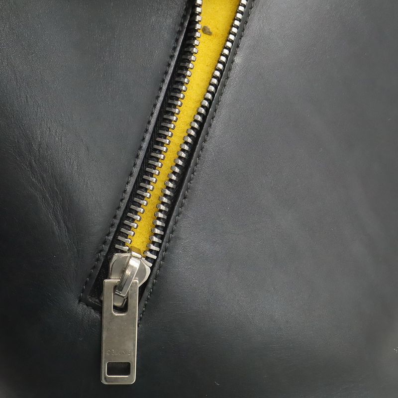 Celine Bucket Biker Shoulder Bag One Shoulder Semi Shoulder Leather Black