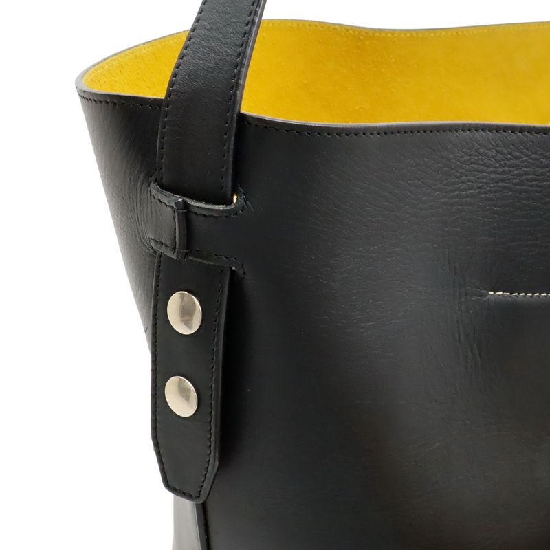 Celine Bucket Biker Shoulder Bag One Shoulder Semi Shoulder Leather Black