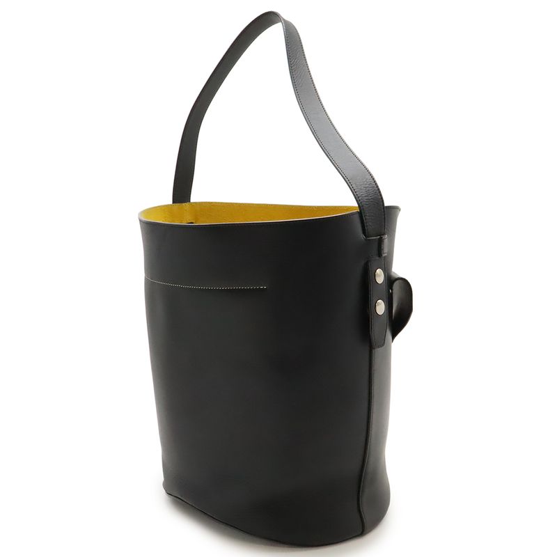 Celine Bucket Biker Shoulder Bag One Shoulder Semi Shoulder Leather Black