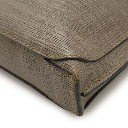 Loewe Linen Anagram Shoulder Bag Crossbody Leather Glazed Silver Hardware