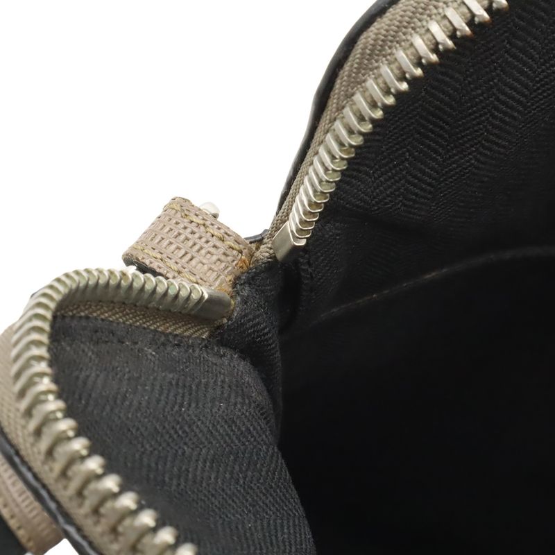 Loewe Linen Anagram Shoulder Bag Crossbody Leather Glazed Silver Hardware