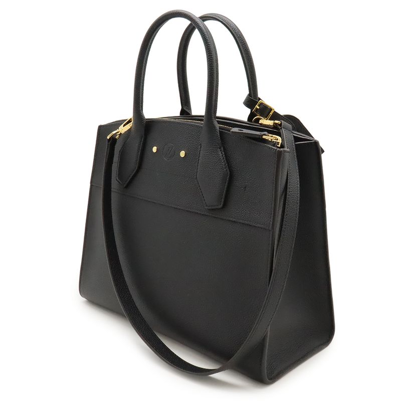 Louis Vuitton City Steamer MM Handbag 2WAY Shoulder Bag Shoulder Taurillon