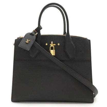 Louis Vuitton City Steamer MM Handbag 2WAY Shoulder Bag Shoulder Taurillon