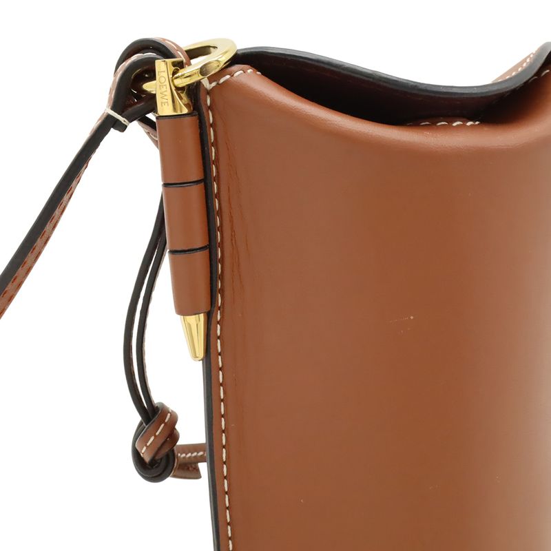 Loewe Anagram Gate Pocket Shoulder Bag Shoulder Pouch Pochette Calfskin Leather
