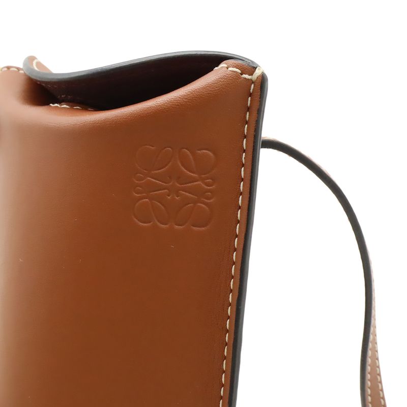 Loewe Anagram Gate Pocket Shoulder Bag Shoulder Pouch Pochette Calfskin Leather