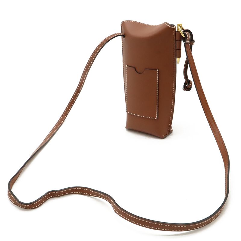 Loewe Anagram Gate Pocket Shoulder Bag Shoulder Pouch Pochette Calfskin Leather