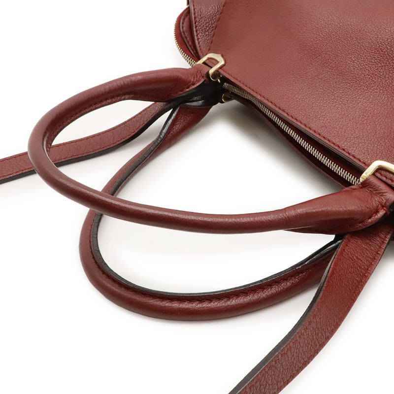 Cartier C De Cartier SM Handbag Tote Bag 2WAY Shoulder Bag Crossbody Leather