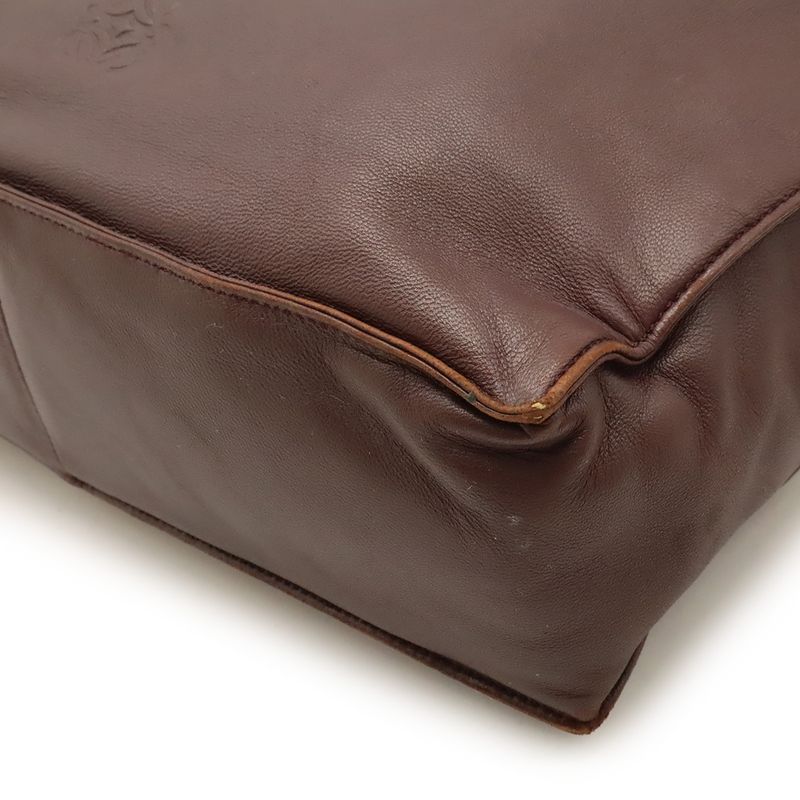 Loewe Anagram Shoulder Bag Crossbody Nappa Leather Bordeaux Gold Hardware