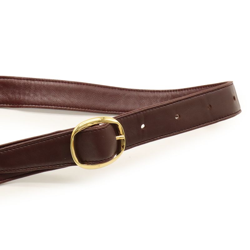 Loewe Anagram Shoulder Bag Crossbody Nappa Leather Bordeaux Gold Hardware