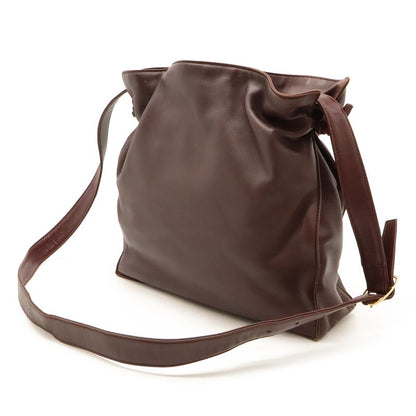 Loewe Anagram Shoulder Bag Crossbody Nappa Leather Bordeaux Gold Hardware