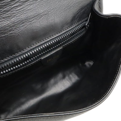 Celine Triomphe Logo Chain Shoulder Bag Pochette Flap Bag Crossbody Leather