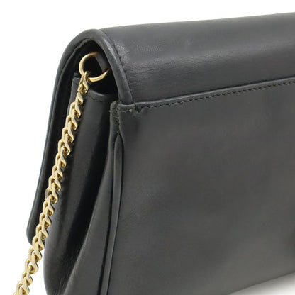 Celine Triomphe Logo Chain Shoulder Bag Pochette Flap Bag Crossbody Leather