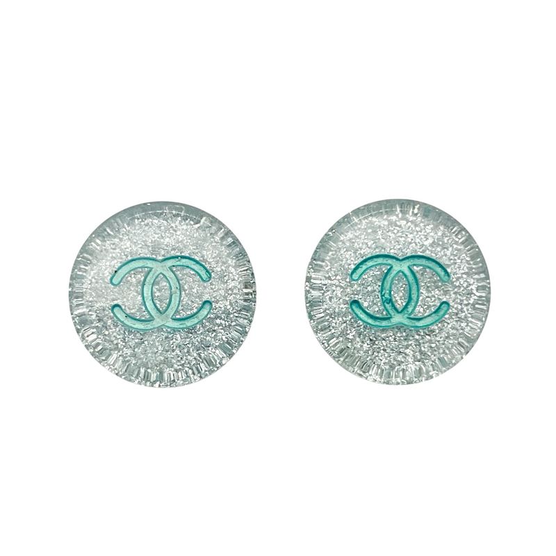 Chanel Earring Set 00a Coco Mark Earring Ladies Lame