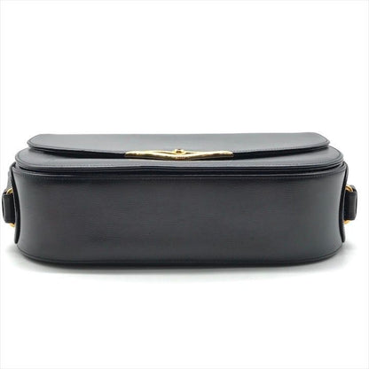 Cartier Sapphire Leather Gold Shoulder Bag Navy