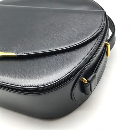 Cartier Sapphire Leather Gold Shoulder Bag Navy