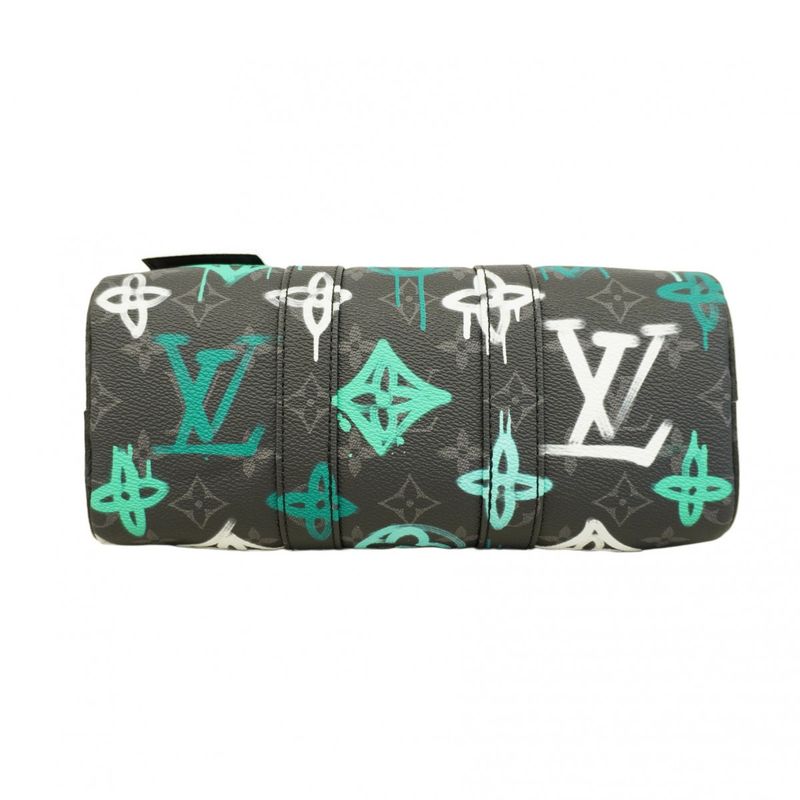 Louis Vuitton Handbag Monogram Eclipse Speedy Bandoliere 25 M21399 Black Green