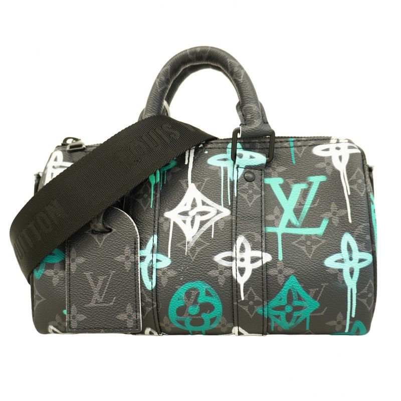 Louis Vuitton Handbag Monogram Eclipse Speedy Bandoliere 25 M21399 Black Green