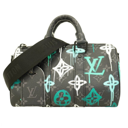 Louis Vuitton Handbag Monogram Eclipse Speedy Bandoliere 25 M21399 Black Green