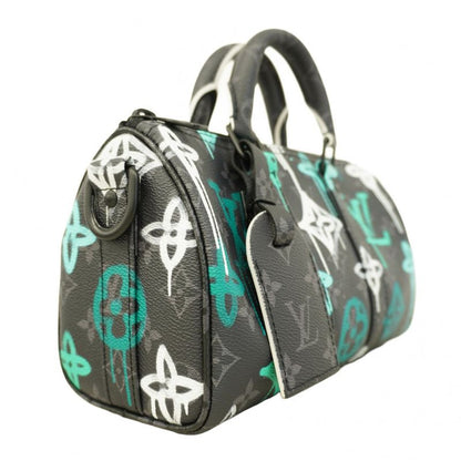 Louis Vuitton Handbag Monogram Eclipse Speedy Bandoliere 25 M21399 Black Green