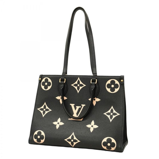 Louis Vuitton Tote Monogram/empreinte Bicolor On-the-go MM M45495 Black Beige