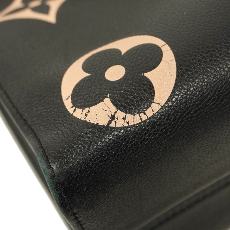 Louis Vuitton Tote Monogram/empreinte Bicolor On-the-go MM M45495 Black Beige