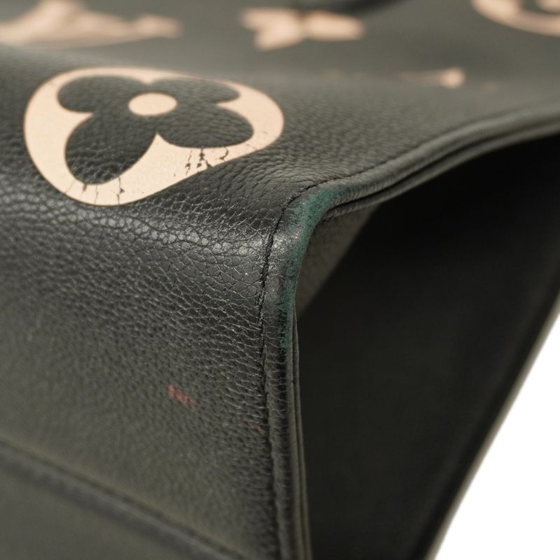 Louis Vuitton Tote Monogram/empreinte Bicolor On-the-go MM M45495 Black Beige