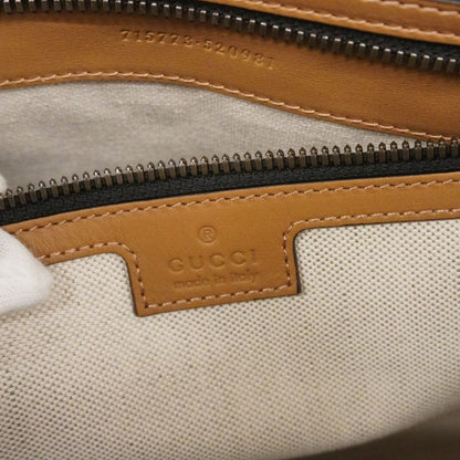 Gucci Boston Bag GG Canvas/sherry Line 715773 Canvas Black Beige Gold Hardware